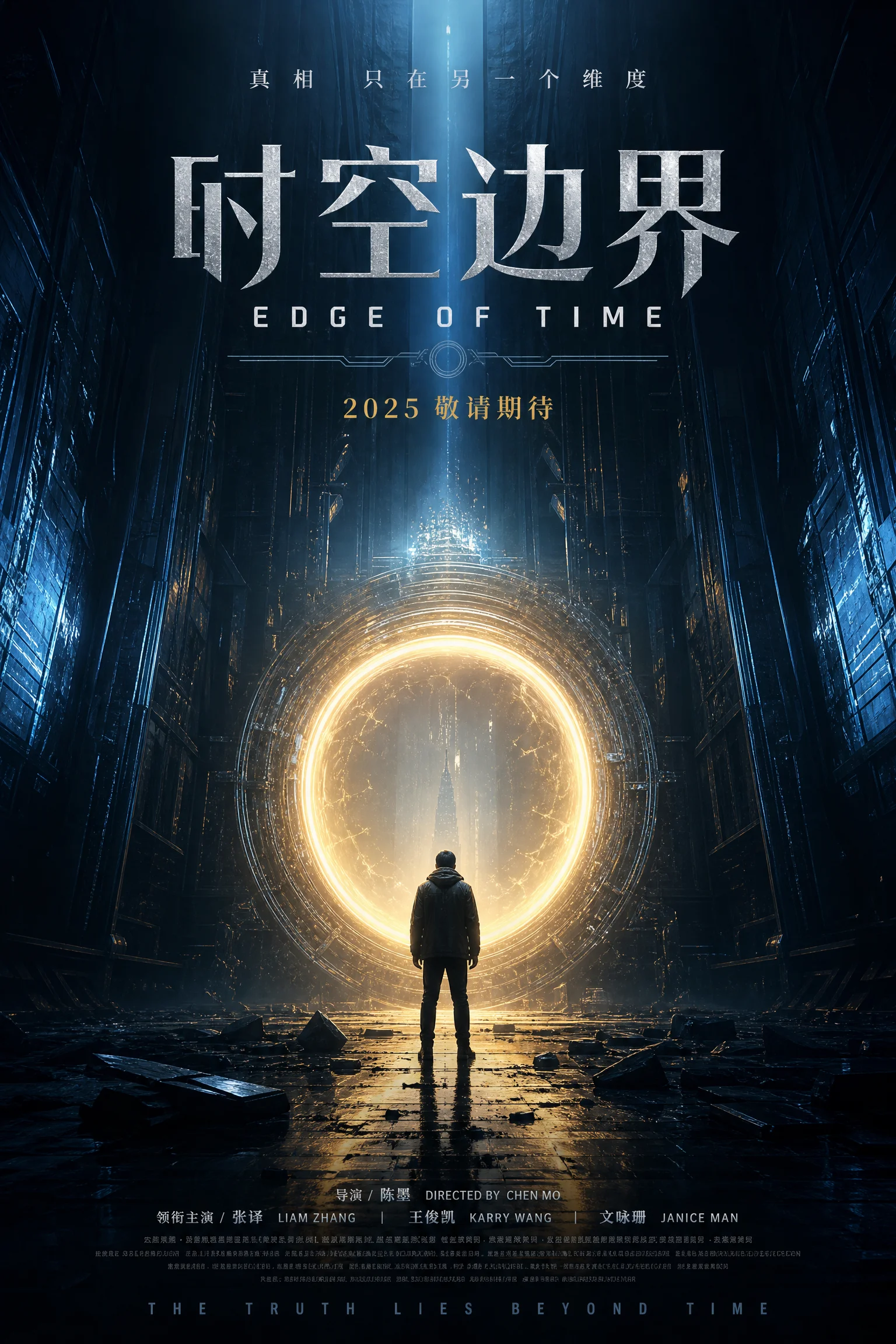 时空边界电影海报 - 2025科幻悬疑大片4K蓝光